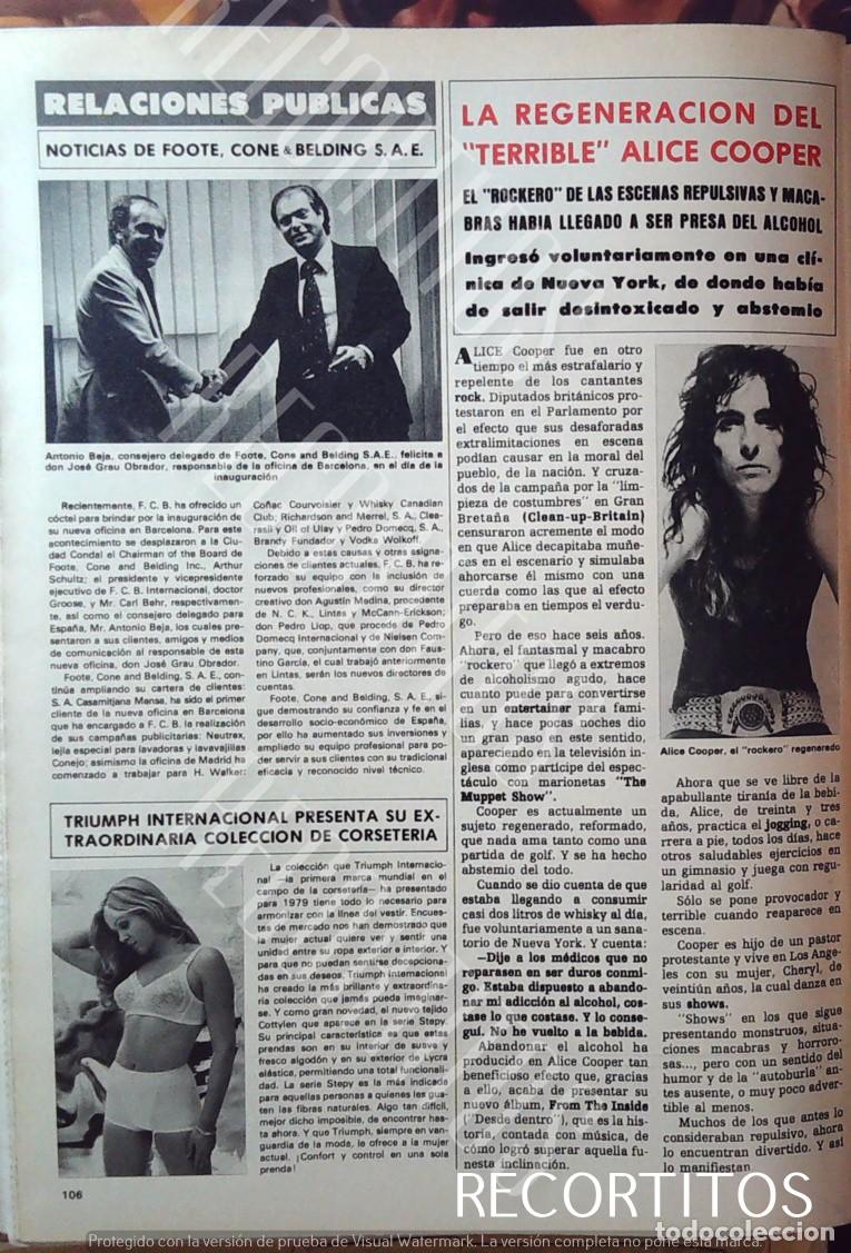 Coleccionismo de revistas y peri&oacute;dicos: alice cooper triumph international lenceria