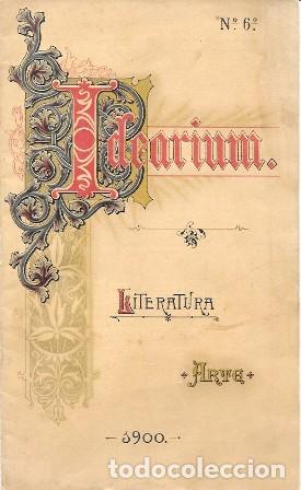 Coleccionismo de revistas y peri&oacute;dicos: REVISTA IDEARIUM LITERATURA, ARTE N&ordm; 6 - A&Ntilde;O 1900 - A-FOLLETO-340