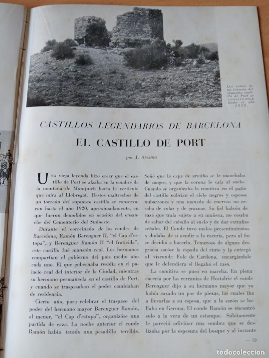 Coleccionismo de revistas y peri&oacute;dicos: REVISTA A&Ntilde;O 1956 LAS FUENTES DE BARCELONA CASTILLO DEL PUERTO DE BARCELONA DESTRUIDO EN 1920 FOTO