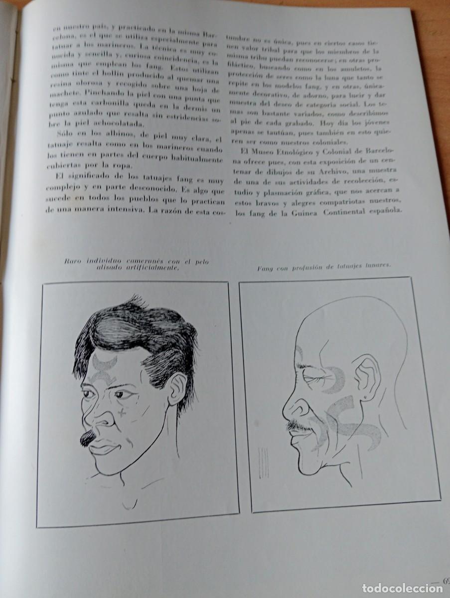 Coleccionismo de revistas y peri&oacute;dicos: REVISTA A&Ntilde;O 1956 LOS TATUAJES FACIALES DE LA CARA DE LOS FANG DE GUINEA ECUATORIAL ESPA&Ntilde;OLA