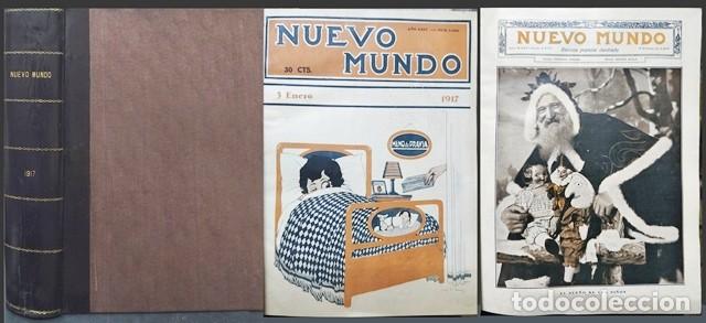 Coleccionismo de revistas y peri&oacute;dicos: REVISTA NUEVO MUNDO A&Ntilde;O 1917 A&Ntilde;O XXIV N&ordm; 1200 A LA 1251 (FALTA LA N&ordm; 1226, 1227 Y 1229) A-REVIL-1043