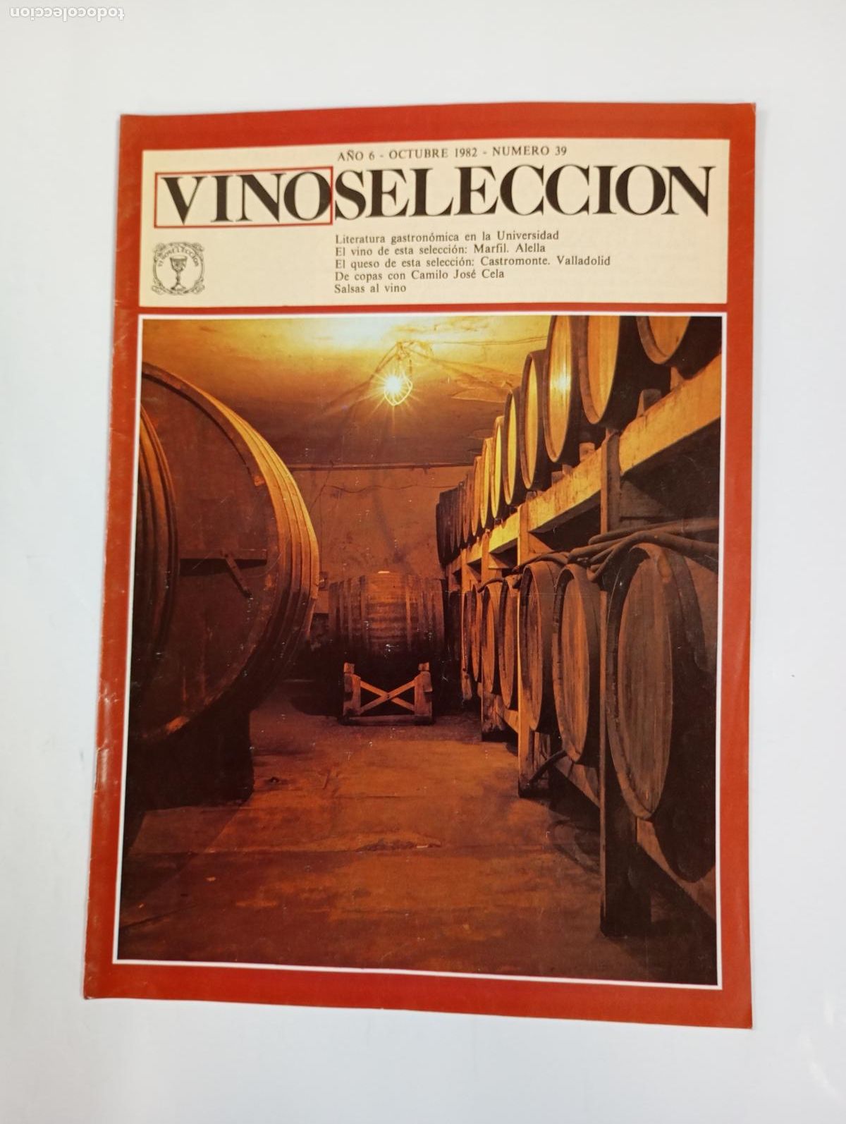 Coleccionismo de revistas y peri&oacute;dicos: REVISTA VINOSSELECCI&Oacute;N A&Ntilde;O 6. OCTUBRE 1982. N&ordm; 39. LITERATURA GASTRON&Oacute;MICA. TDKC69
