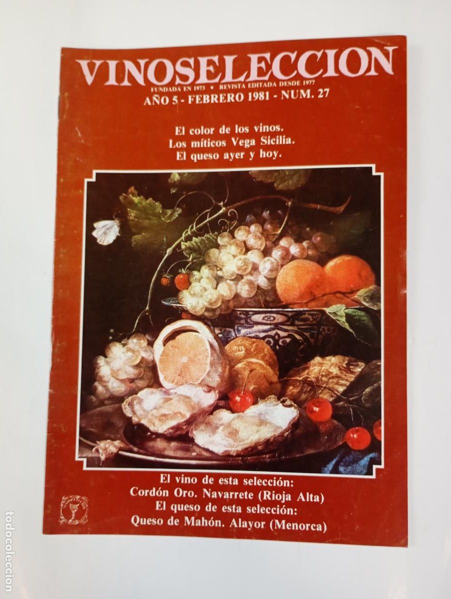 Coleccionismo de revistas y peri&oacute;dicos: REVISTA VINOSSELECCI&Oacute;N A&Ntilde;O 5. FEBRERO 1981. N&ordm; 27. EL COLOR DE LOS VINOS. TDKC69