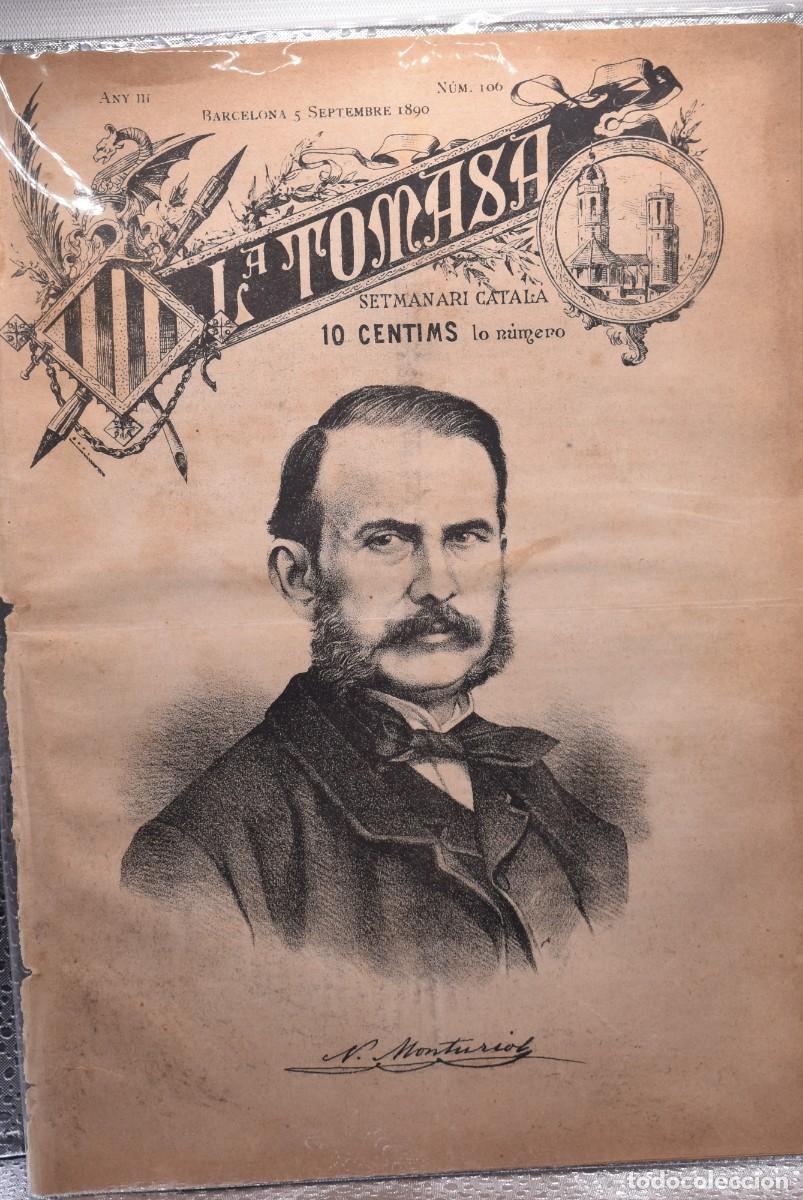 Coleccionismo de revistas y peri&oacute;dicos: LA TOMASA ANY III N&ordm; 117 21 NOVEMBRE 1890 NARCIS MONTURIOL