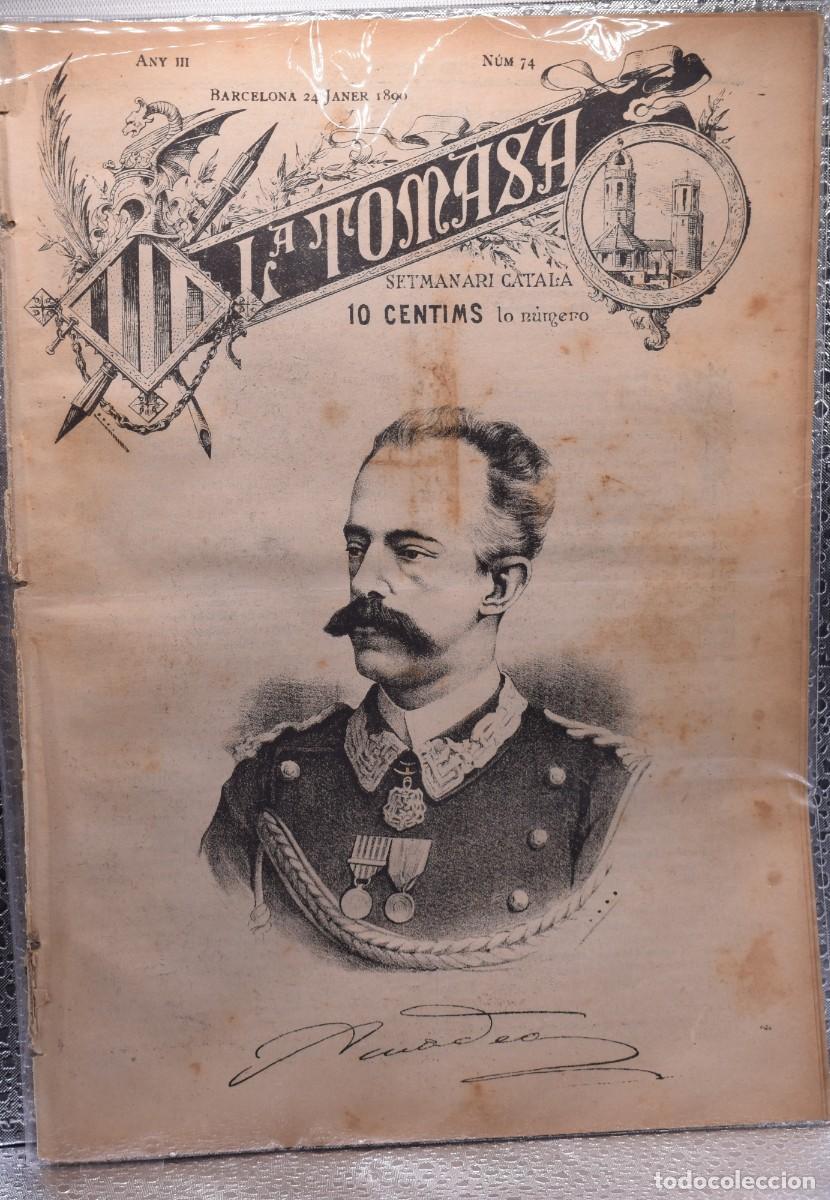 Coleccionismo de revistas y peri&oacute;dicos: LA TOMASA ANY III N&ordm; 74 24 JANER 1890 AMADEO