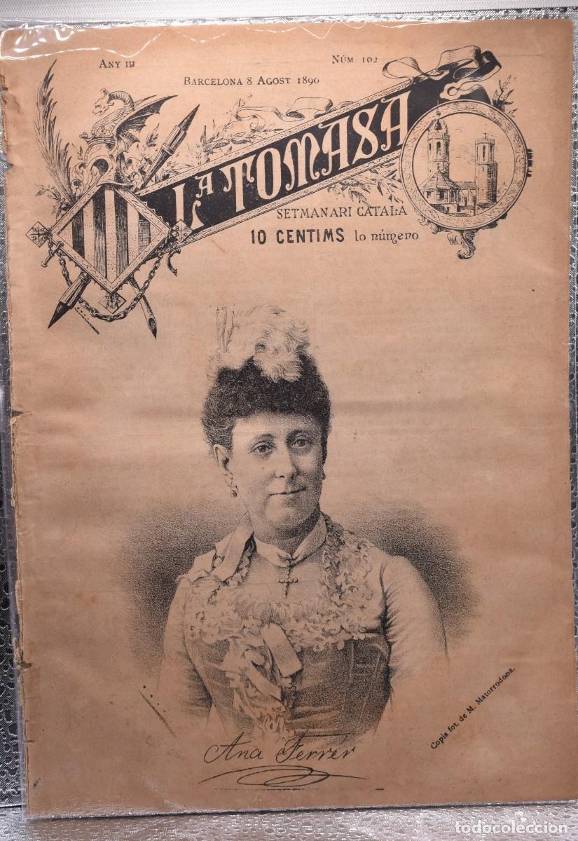 Coleccionismo de revistas y peri&oacute;dicos: LA TOMASA ANY III N&ordm; 102 8 AGOST 1890 ANA FERRER