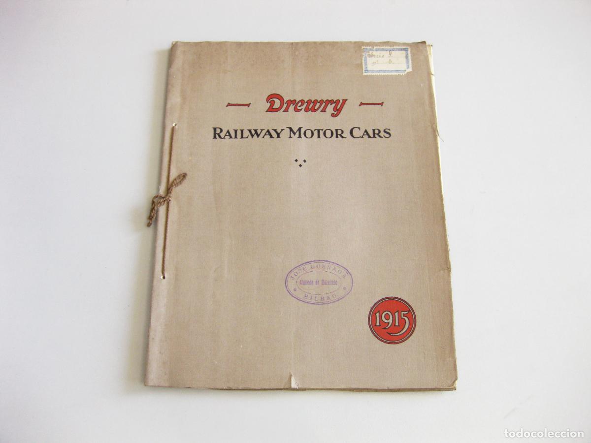 Coleccionismo de revistas y peri&oacute;dicos: INTERESANTE CAT&Aacute;LOGO DE CONSTRUCCION DE COCHES FERROVIARIOS CON MOTOR DREWRY RAIL MOTOR CARS. 1915