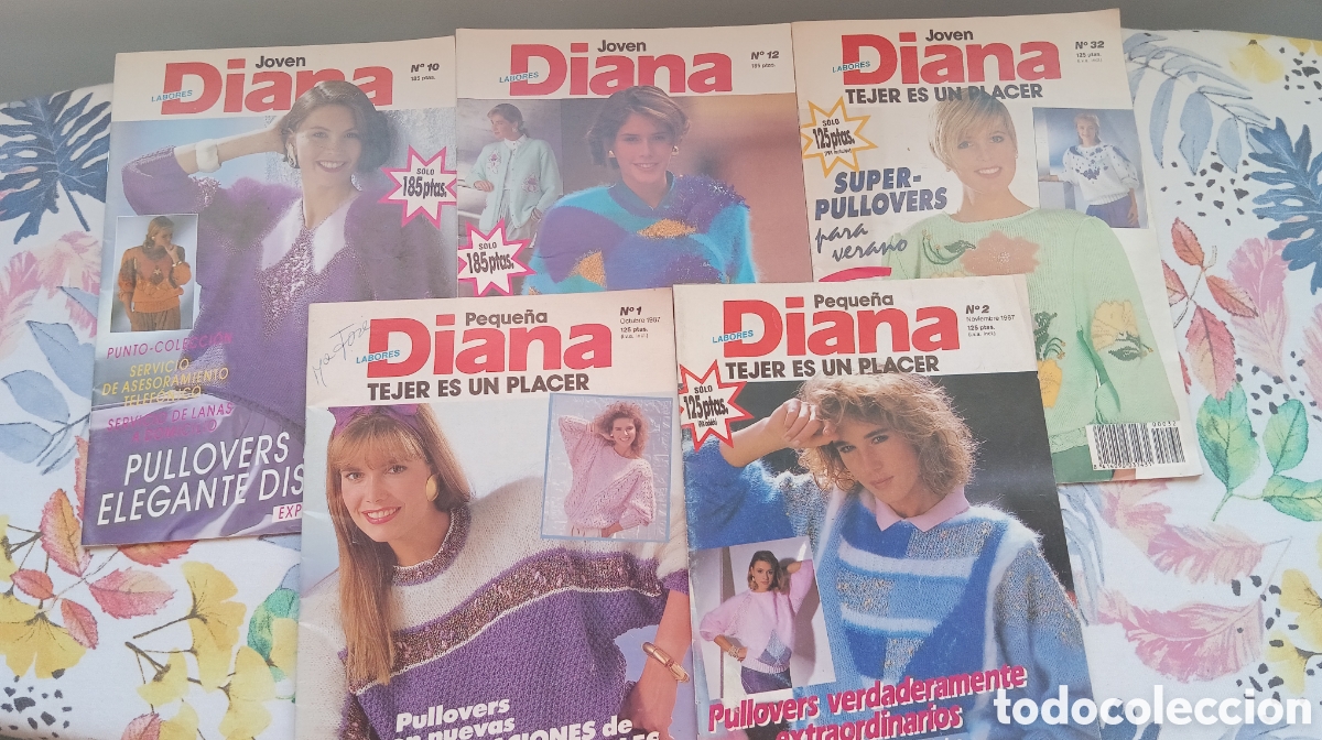 Coleccionismo de revistas y peri&oacute;dicos: 5 revistas de costura antiguas