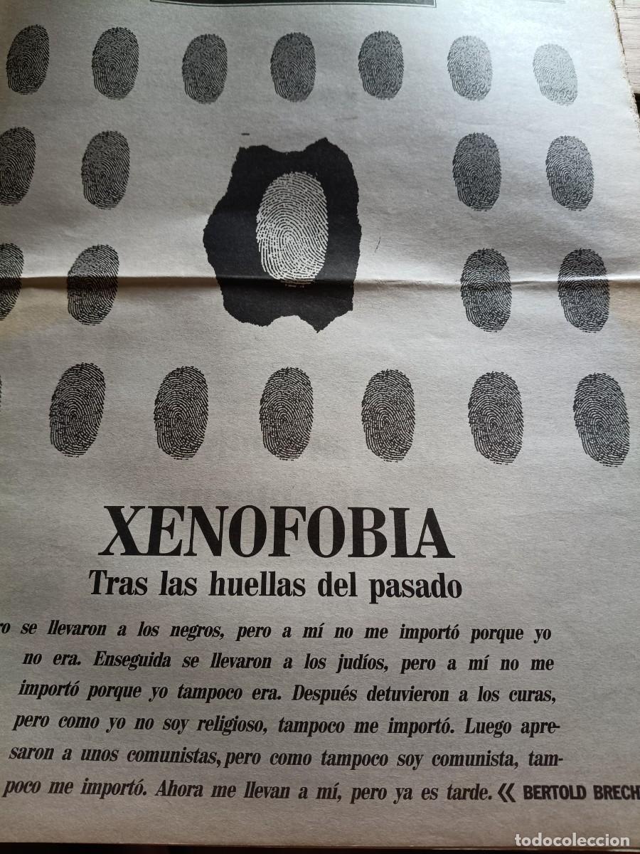 Collezionismo di Riviste e Giornali: XENOFOBIA EN ESPA&Ntilde;A, EUROPA Y EL MUNDO. CUADERNILLO 12 PAGINAS DE EL MUNDO DICIEMBRE 1992