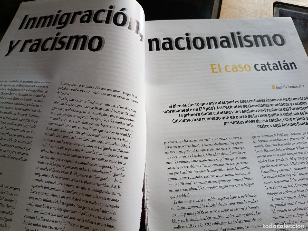 Coleccionismo de revistas y peri&oacute;dicos: INMIGRACI&Oacute;N, NACIONALISMO Y RACISMO EN CATALUNYA. 12 P&Aacute;GINAS DE REVISTA EL VIEJO TOPO MAYO 2001