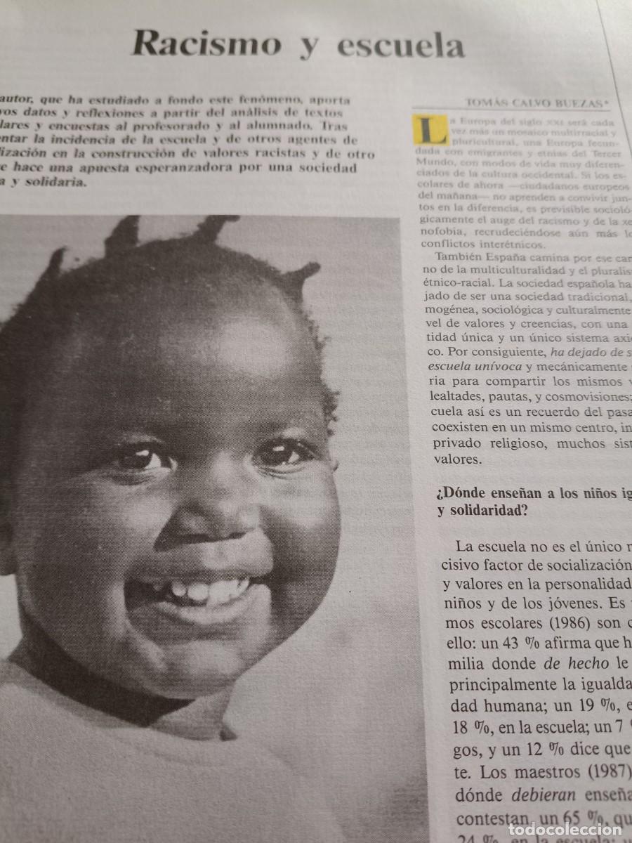 Coleccionismo de revistas y peri&oacute;dicos: RACISMO Y ESCUELA. TOMAS CALVO BUEZAS. ART&Iacute;CULO 4 P&Aacute;GINAS DE CUADERNOS DE PEDAGOG&Iacute;A N&ordm; 228