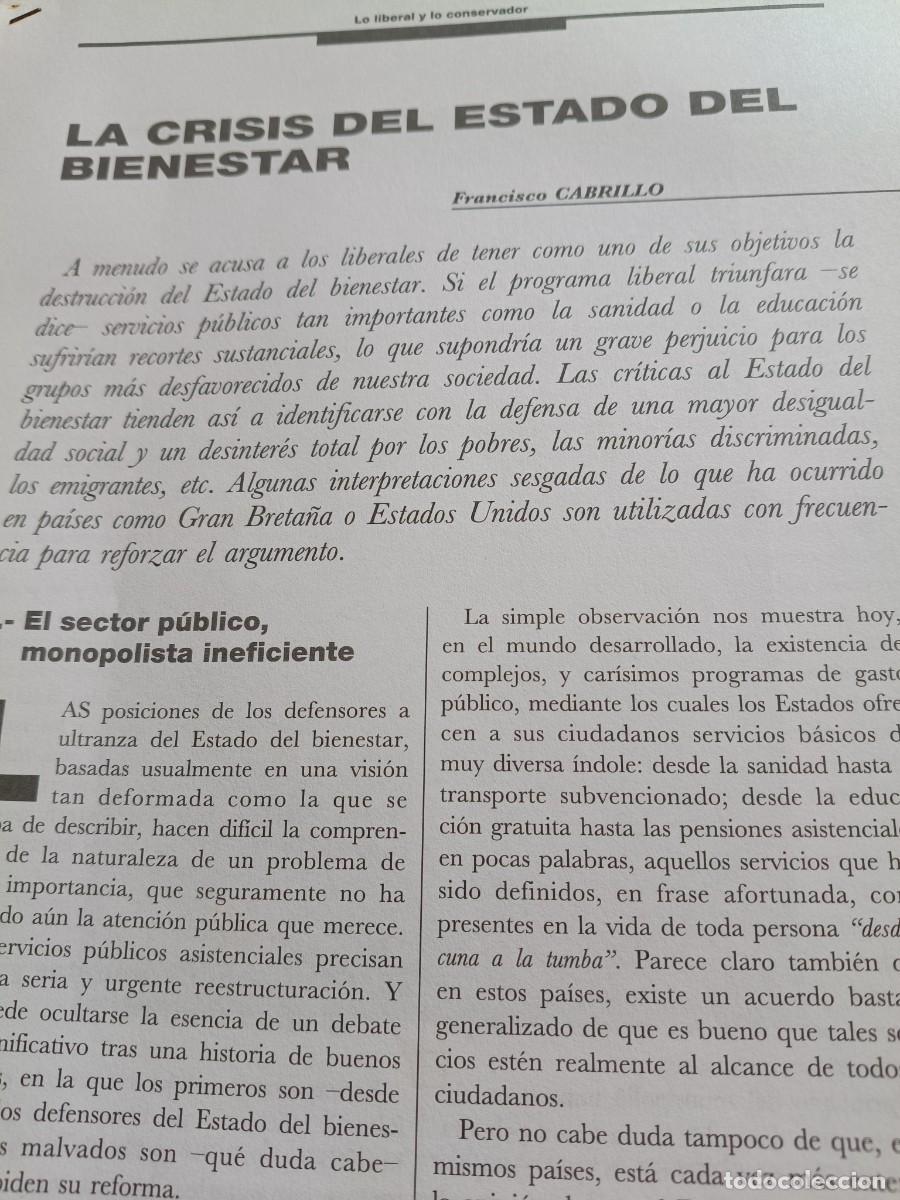 Coleccionismo de revistas y peri&oacute;dicos: LIBERALISMO Y CRISIS DEL ESTADO DE BIENESTAR. ART&Iacute;CULO EXTRA&Iacute;DO DE REVISTA VEINTIUNO, PRIMAVERA 1993