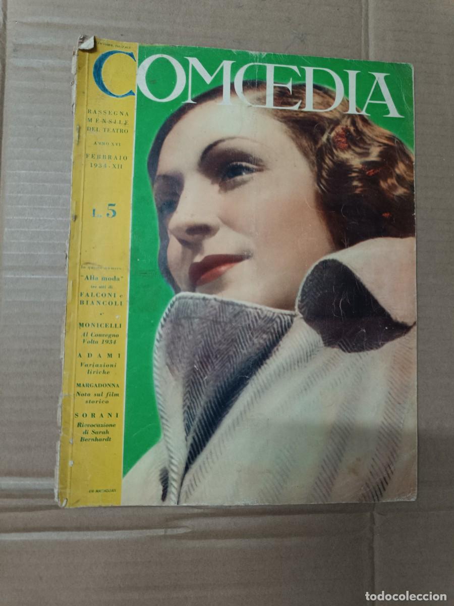 Coleccionismo de revistas y peri&oacute;dicos: ANTIGUA REVISTA ITALIANA COMOEDIA, FEBR. 1934, FALCONI BIANCOLI MONICELLO ADAMI SORANI MARGADONNA P3