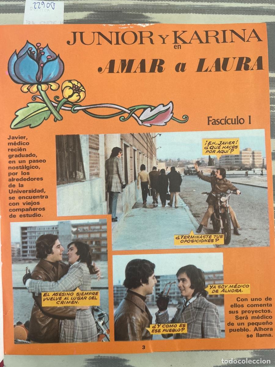 Coleccionismo de revistas y peri&oacute;dicos: JUNIOR Y KARINA, AMAR A LAURA, COMPLETO 34 FASCICULOS