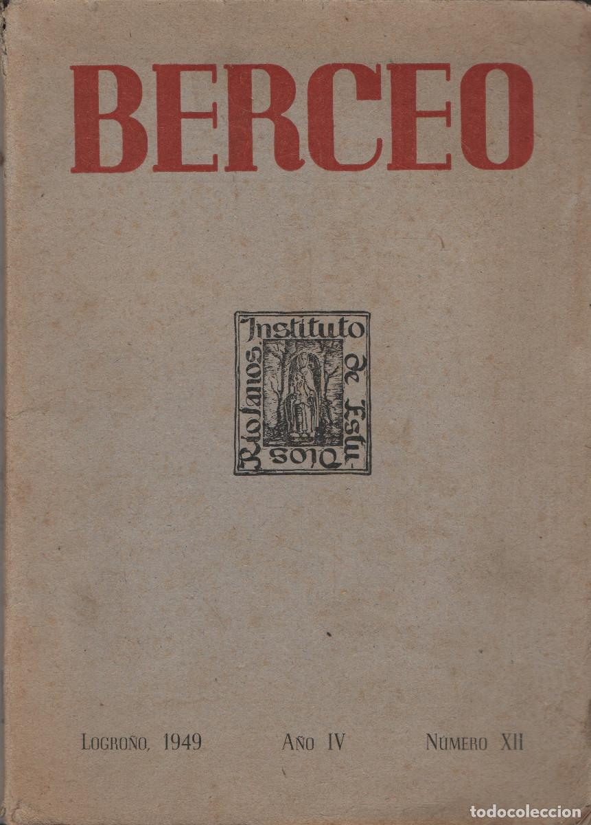 Coleccionismo de revistas y peri&oacute;dicos: Berceo.Instituto de Estudios Riojanos. A&ntilde;o IV. N&ordm;XII. VVAA. 1949.