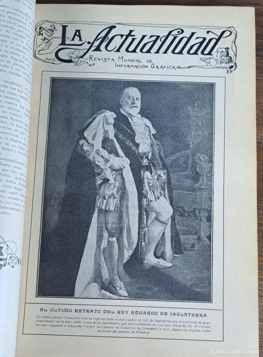 Coleccionismo de revistas y peri&oacute;dicos: Revista &ldquo;La Actualidad&rdquo; A&ntilde;o 1908 con Almanaque