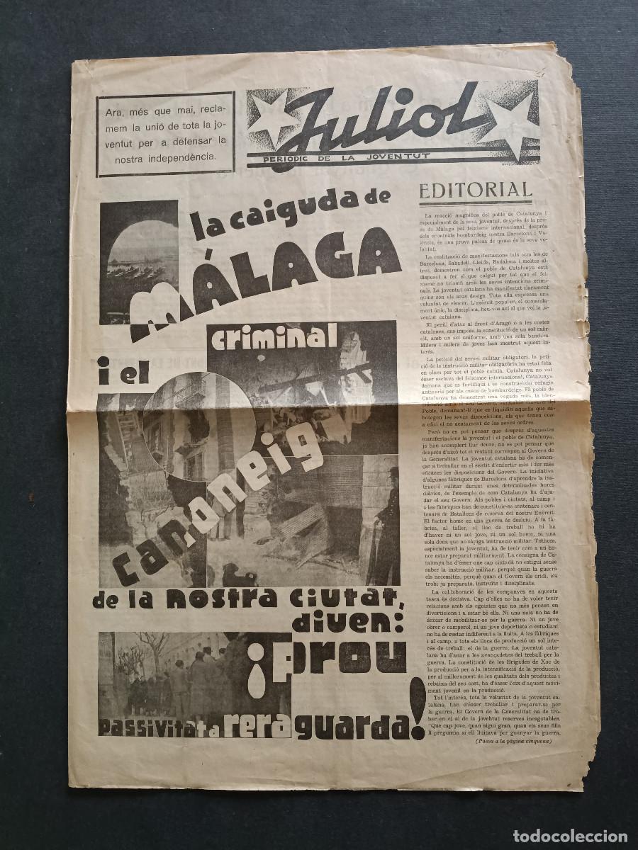 Collection Magazines and Newspapers: CATALU&Ntilde;A.GUERRA CIVIL. 'JULIOL' PERIODIC DE LA JOVENTUT. ANY II. N&ordm; 25 BARCELONA 20-02-1937