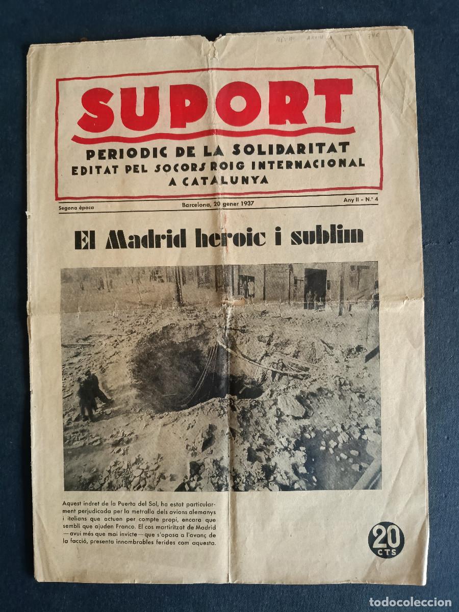 Coleccionismo de revistas y peri&oacute;dicos: CATALU&Ntilde;A.GUERRA CIVIL. 'SUPORT' ANY II. N&ordm; 4 BARCELONA 20-01-1937. PERIODIC DE LA SOLIDARITAT