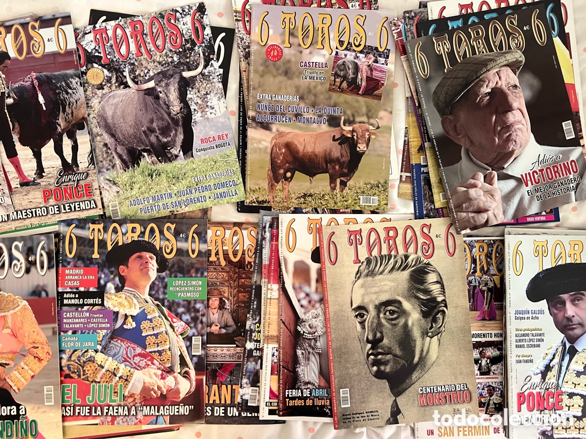 Coleccionismo de revistas y peri&oacute;dicos: Lote casi completo de revistas 6 toros 6 a&ntilde;o 2017