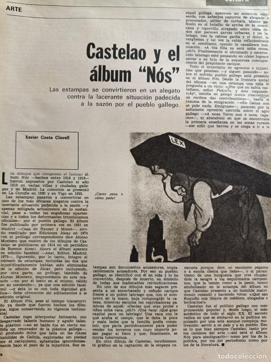 Coleccionismo de revistas y peri&oacute;dicos: CASTELAO Y EL &Aacute;LBUM &rdquo;NOS&rdquo; EN DEFENSA DEL PUEBLO GALLEGO. ARTICULO REVISTA DESTINO 30 SEPTIEMBRE 1976