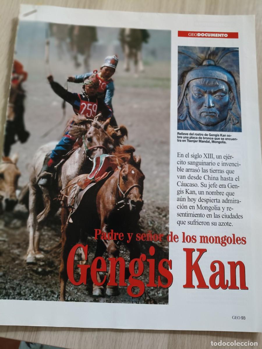 Coleccionismo de revistas y peri&oacute;dicos: GENGIS KAN: PADRE Y SE&Ntilde;OR DE LOS MONGOLES. 10 P&Aacute;GINAS Y POSTER DE REVISTA GEO