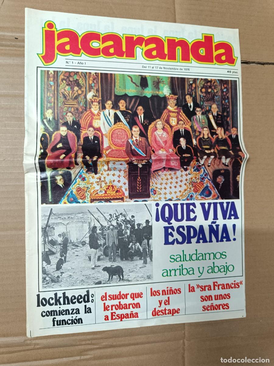 Coleccionismo de revistas y peri&oacute;dicos: ANTIGUA REVISTA JACARAND&Aacute;, NUMERO 1, 1976, FRANCO, REY, DESTAPE, TRANSICION POLITICA P3