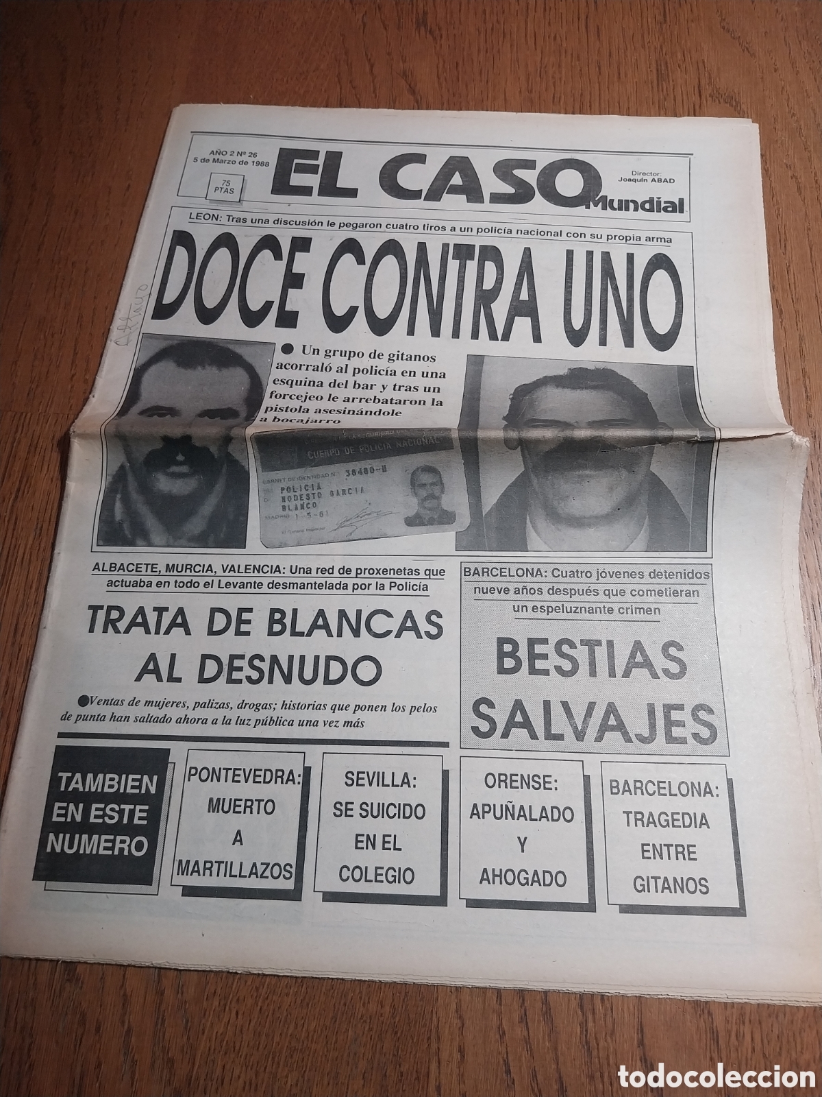 Coleccionismo de revistas y peri&oacute;dicos: EL CASO 1988 EN LE&Oacute;N 12 CONTRA 1. CADAVER EN EMBALSE DE ORENSE.
