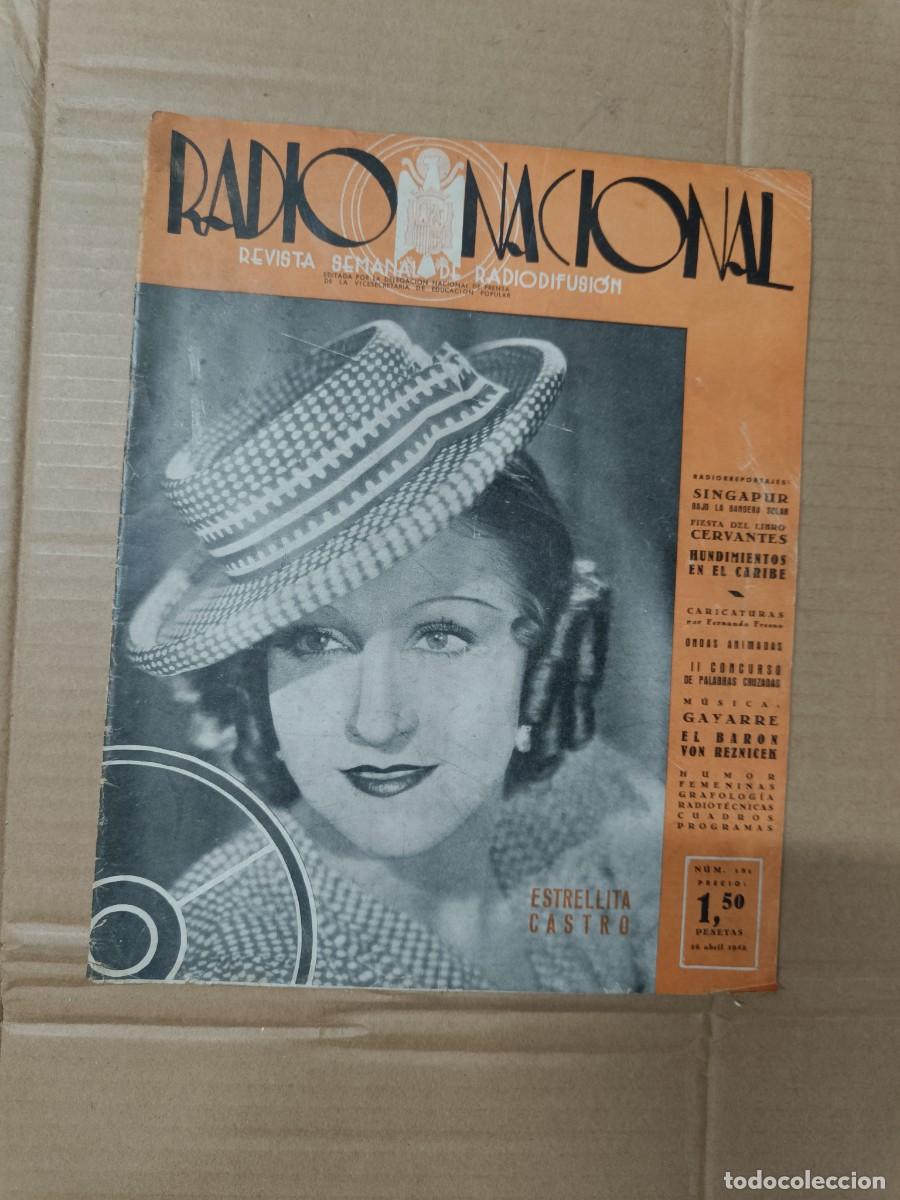 Coleccionismo de revistas y peri&oacute;dicos: ANTIGUA REVISTA DE 1942, RADIO NACIONAL. RADIODIFUSION, ESTRELLITA CASTRO, CERVANTES, GAYARRE -P3