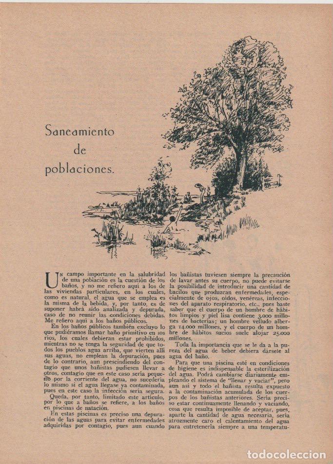 Coleccionismo de revistas y peri&oacute;dicos: Saneamiento de poblaciones / Tomas Ardis, ingeniero militar -1935