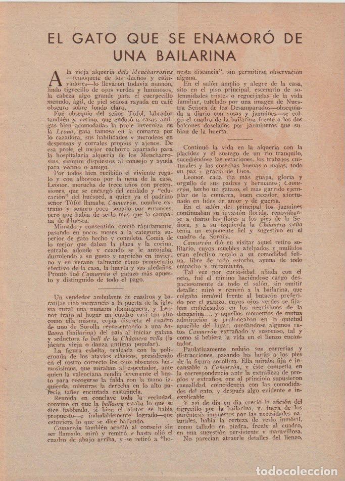 Coleccionismo de revistas y peri&oacute;dicos: El gato que se enamor&oacute; de una bailarina / Nicol&aacute;s Roda - 1935