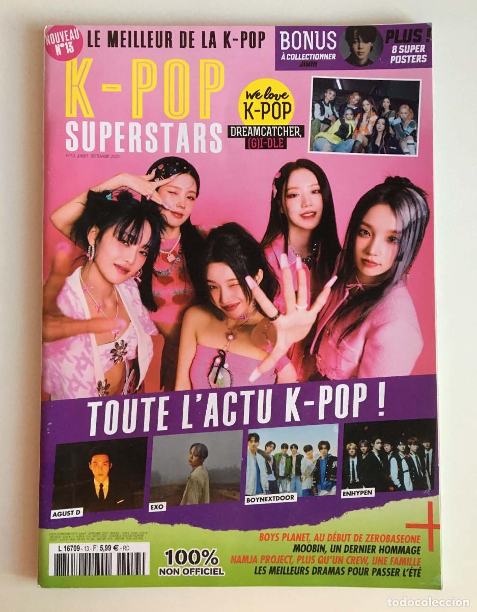 Coleccionismo de revistas y peri&oacute;dicos: (G)I-DLE BTS Suga Jimin Enhypen EXO ZEROBASEONE + 4 Postcards K-Pop Superstars France 2023