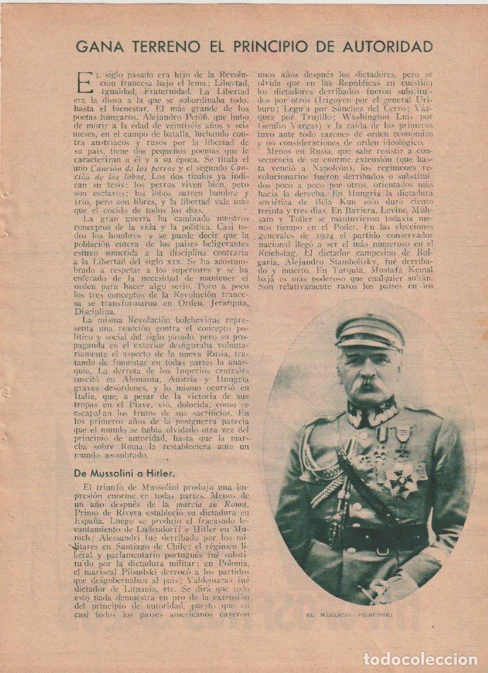 Coleccionismo de revistas y peri&oacute;dicos: * NAZISMO * FASCISMO * POLONIA * Gana terreno el principio de autoridad - 1933