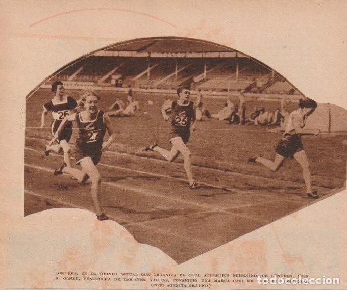 Coleccionismo de revistas y peri&oacute;dicos: * LONDRES * ATLETISMO * Club Atletico femenino, Miss R. Olney - 1933