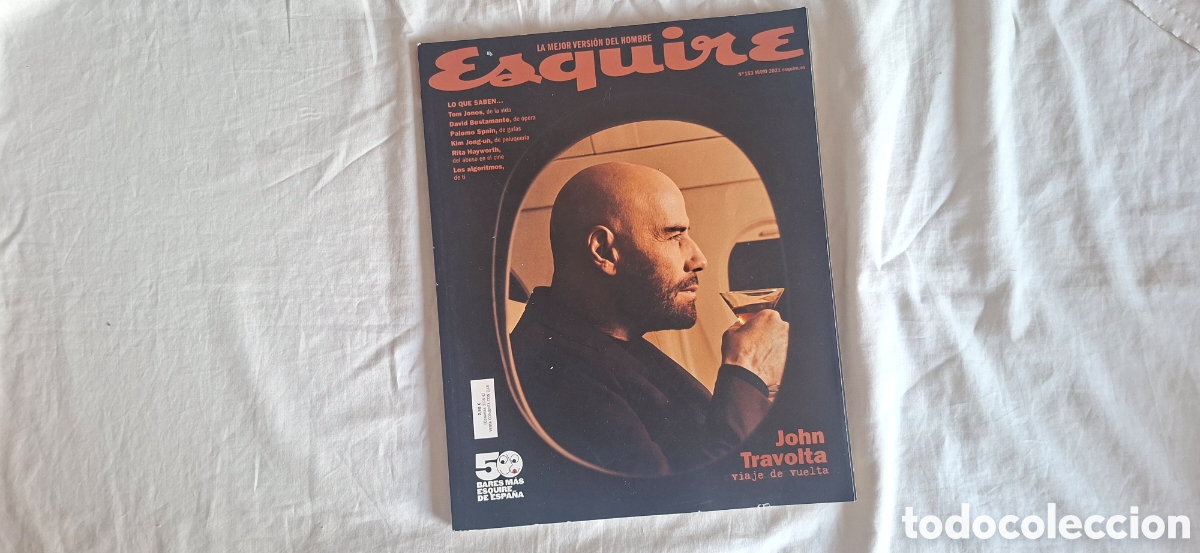 Collezionismo di Riviste e Giornali: REVISTA ESQUIRE (NUMERO 153) Mayo 2021 JOHN TRAVOLTA Rita Hayworth, bares de Espa&ntilde;a