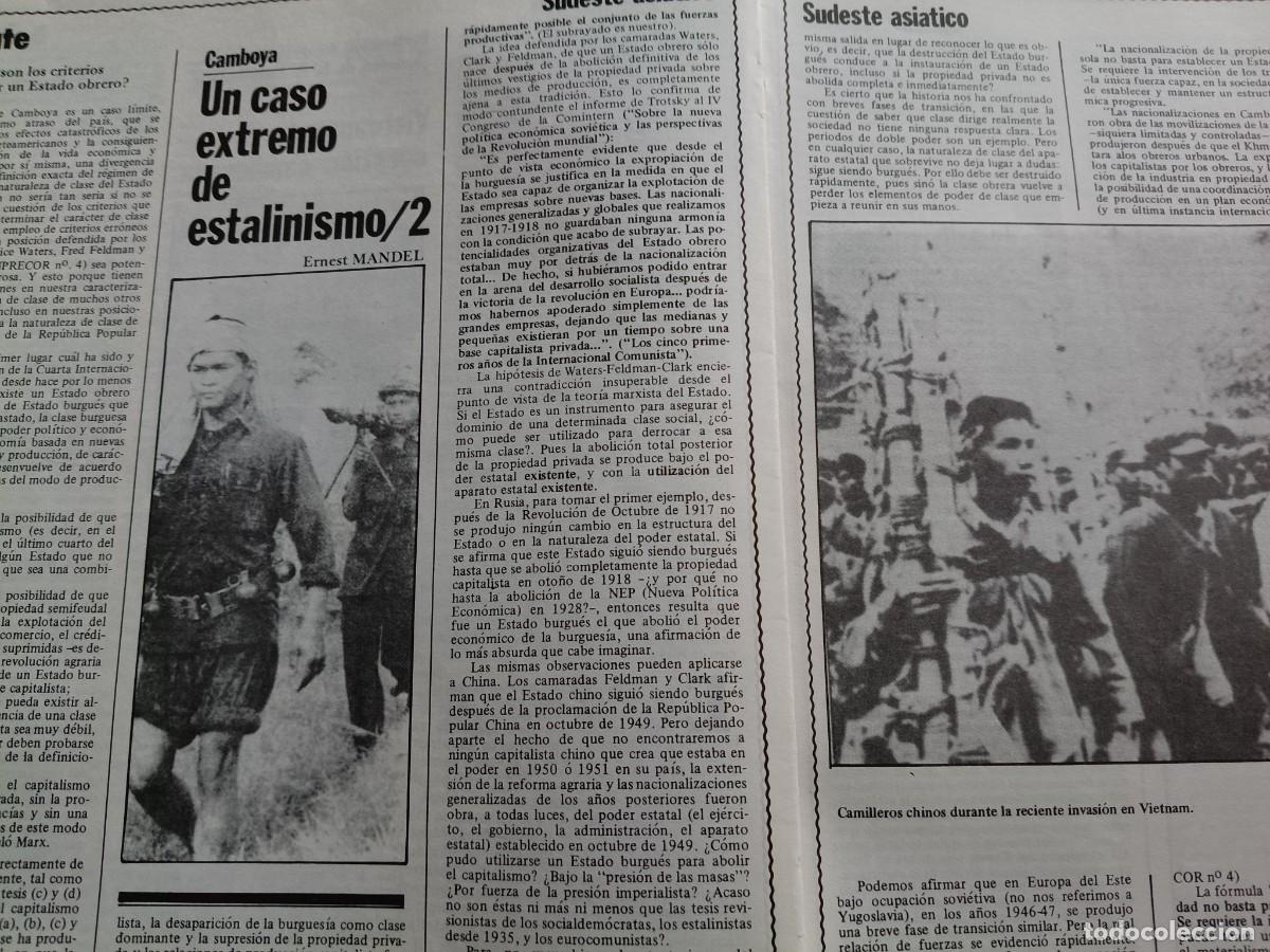 Coleccionismo de revistas y peri&oacute;dicos: CAMBOYA, CASO EXTREMO DE ESTALINISMO. ERNEST MANDEL. INPRECOR MAYO 1979. EDITADO POR LA LCR