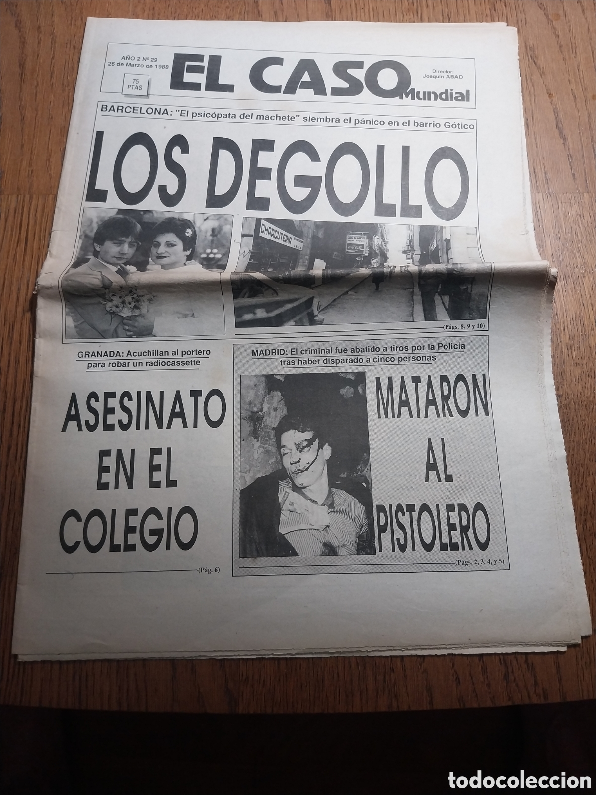 Coleccionismo de revistas y peri&oacute;dicos: EL CASO 1988 PSICOPATA DEL MACHETE BARCELONA