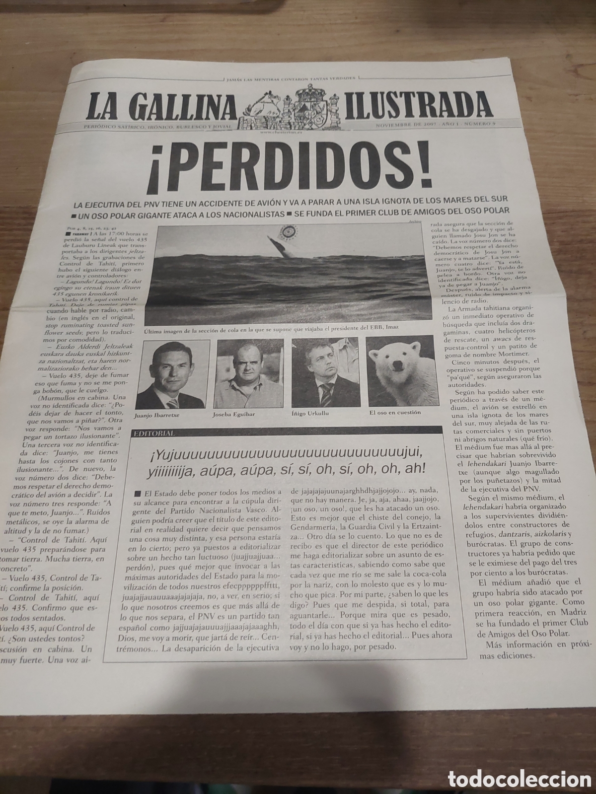 Coleccionismo de revistas y peri&oacute;dicos: REVISTA LA GALLINA ILUSTRADA 2007 N&Uacute;MERO 9 PNV POL&Iacute;TICA Republicanos,che Guevara machete uriatte, b