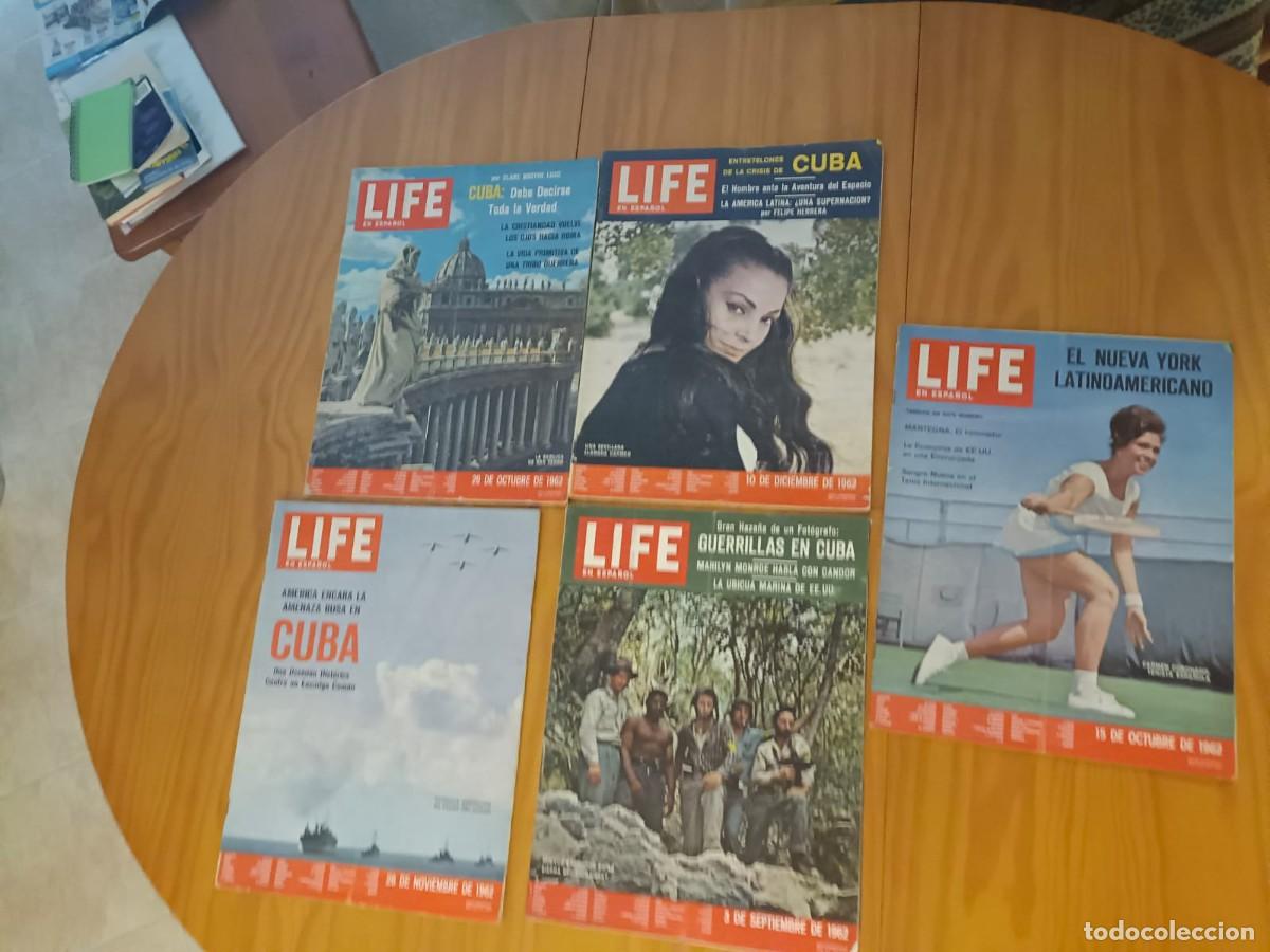 Coleccionismo de revistas y peri&oacute;dicos: Revista LIFE, lote de 5 revistas 1962