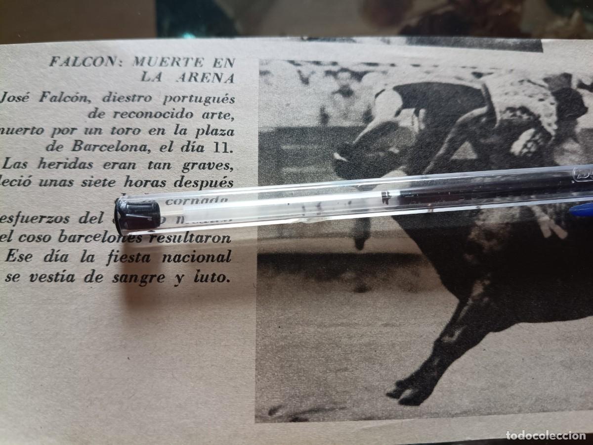 Coleccionismo de revistas y peri&oacute;dicos: JOS&Eacute; FALC&Oacute;N, TORERO PORTUGU&Eacute;S, MUERTO POR CORNADA DE TORO EN BARCELONA