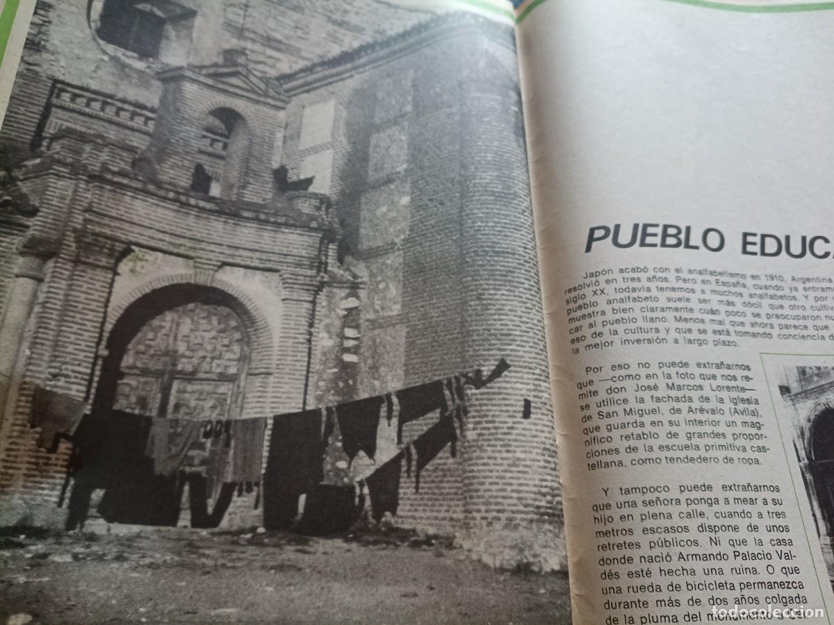 Coleccionismo de revistas y peri&oacute;dicos: FACHADA DE LA IGLESIA DE SAN MIGUEL DE AR&Eacute;VALO, &Aacute;VILA, COMO TENDEDERO DE ROPA. FOTO Y COMENTARIO
