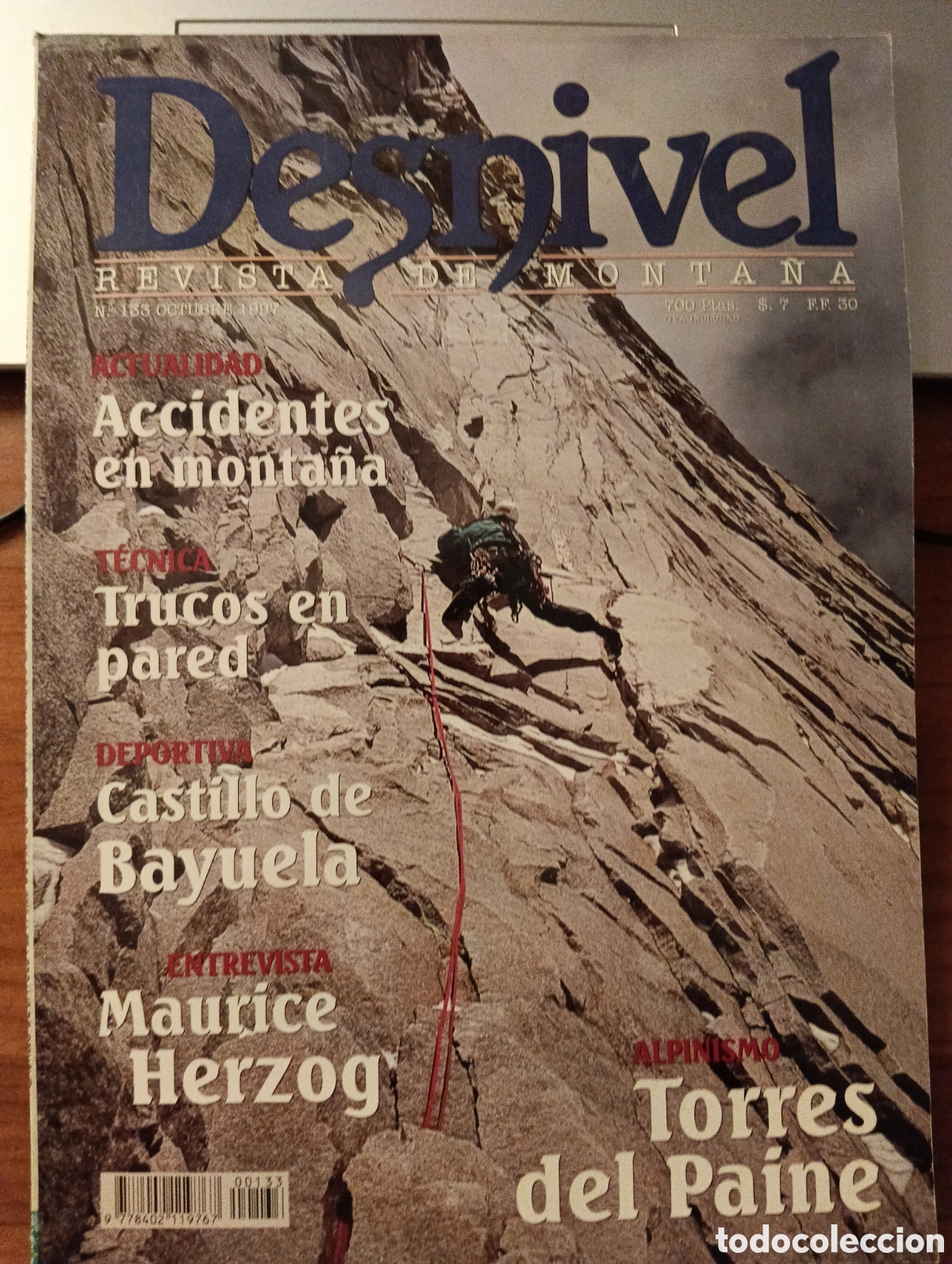 Coleccionismo de revistas y peri&oacute;dicos: Desnivel n&ordm; 133, Revista de Monta&ntilde;a, Octubre 1997
