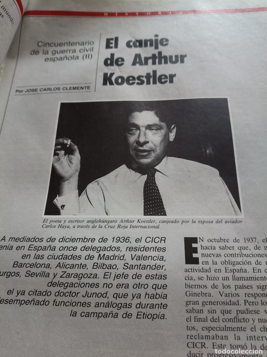 Coleccionismo de revistas y peri&oacute;dicos: LA CRUZ ROJA Y LA GUERRA CIVIL ESPA&Ntilde;OLA. CANJE DE ARTHUR KOESTLER. 3 P&Aacute;GINAS REVISTA CRUZ ROJA 1986