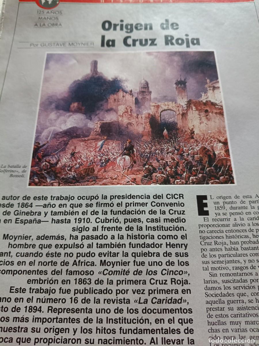 Coleccionismo de revistas y peri&oacute;dicos: ORIGEN DE LA CRUZ ROJA. DOCUMENTO DE MOYNIER, UNO DE LOS FUNDADORES. 6 P&Aacute;GS REVISTA CRUZ ROJA 1988