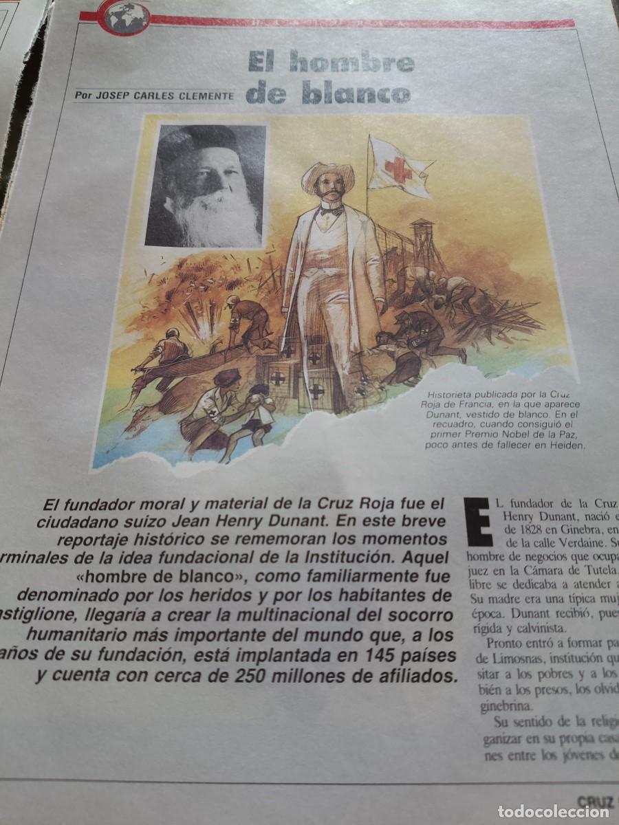 Coleccionismo de revistas y peri&oacute;dicos: SEMBLANZA DEL FUNDADOR DE LA CRUZ ROJA. JOSEP CARLES CLEMENTE 4 P&Aacute;GINAS REVISTA CRUZ ROJA ABRIL 1988