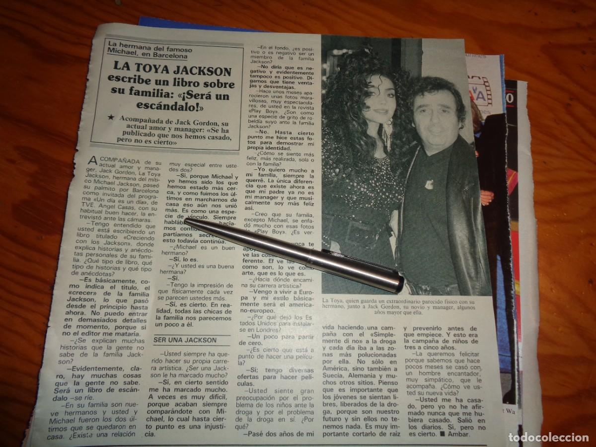 Coleccionismo de revistas y peri&oacute;dicos: RECORTE : LA TOYA JACKSON, ESCRIBE LIBRO SOBRE SU FAMILIA. SEMANA, FBRO 1990