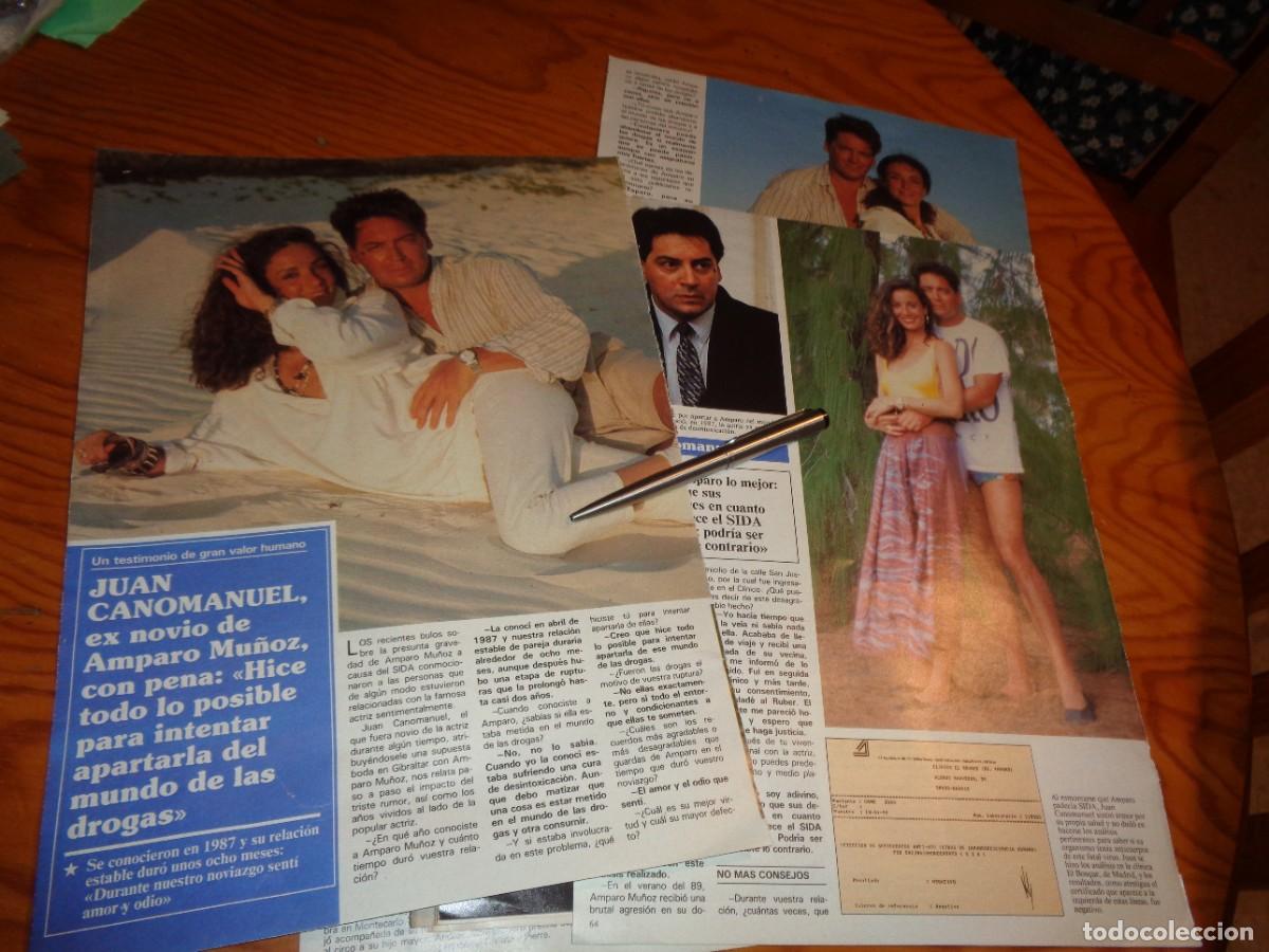 Coleccionismo de revistas y peri&oacute;dicos: RECORTE : AMPARO MU&Ntilde;OZ Y JUAN CANOMANUEL. SEMANA, FBRO 1990