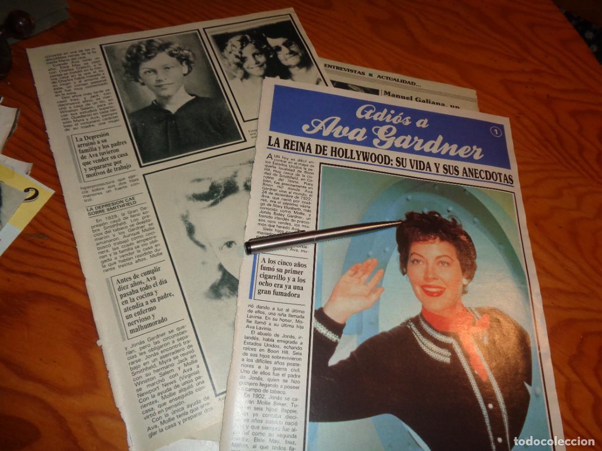 Coleccionismo de revistas y peri&oacute;dicos: RECORTE : MUERE AVA GARDNER. SU VIDA Y SUS ANECDOTAS. SEMANA, FBRO 1990