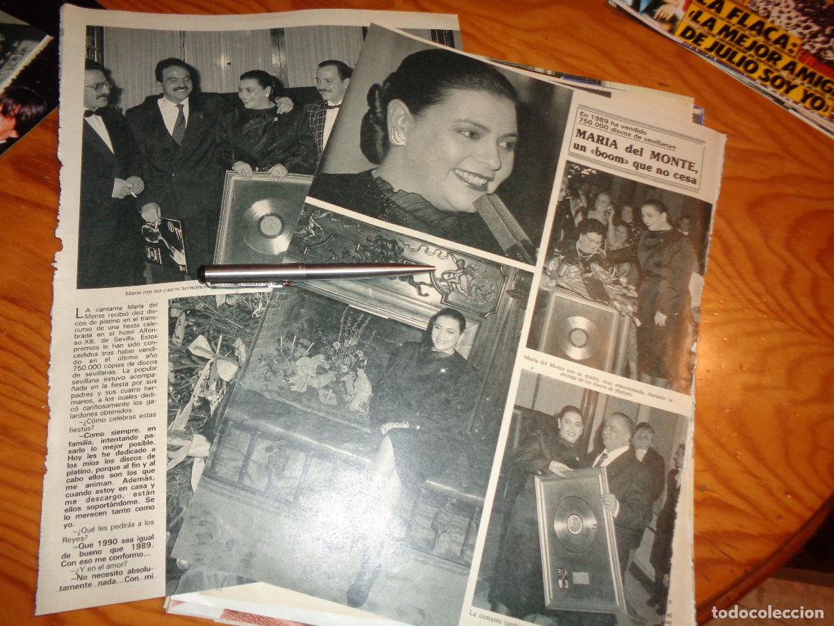 Coleccionismo de revistas y peri&oacute;dicos: RECORTE : MARIA DEL MONTE, EL BOOM QUE NO CESA. SEMANA, ENERO 1990
