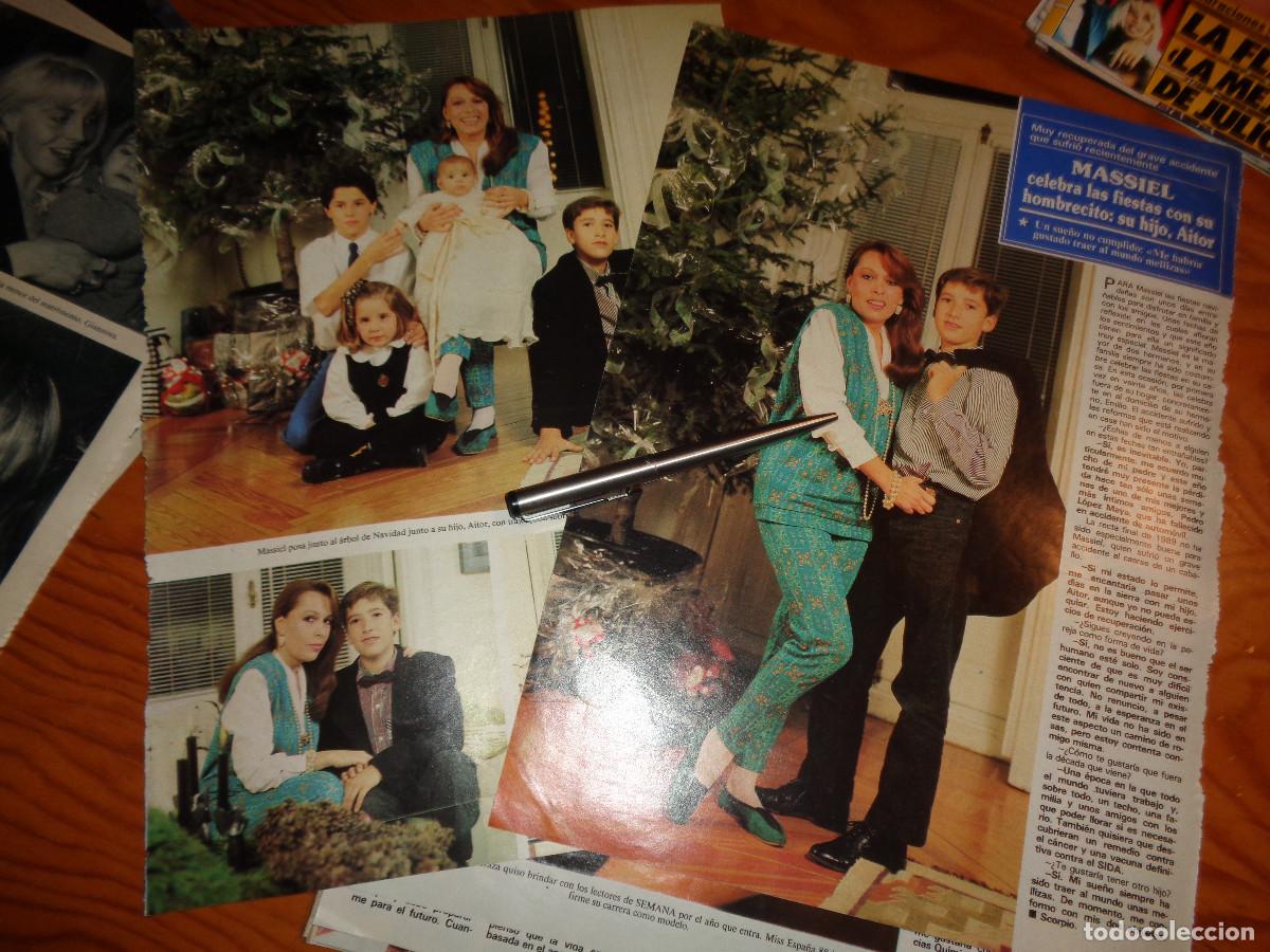 Coleccionismo de revistas y peri&oacute;dicos: RECORTE : MASSIEL, NAVIDADES CON SU HIJO. SEMANA, ENERO 1990