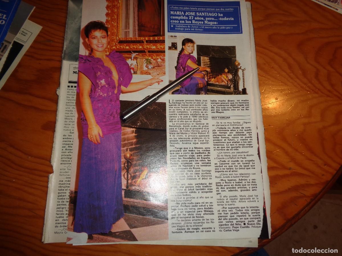 Collection Magazines and Newspapers: RECORTE : MARIA JOSE SANTIAGO, CUMPLE 27 A&Ntilde;OS. SEMANA, ENERO 1990